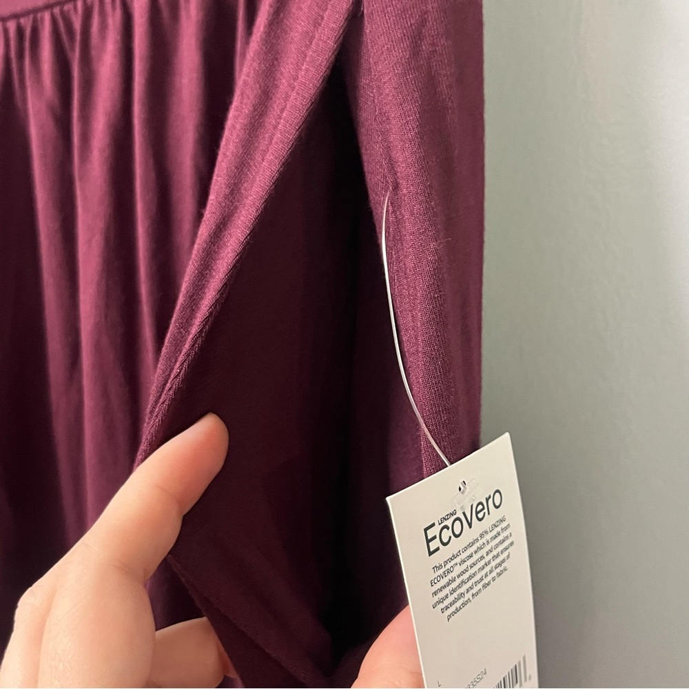 womens skirt size large purple plum fall lenzing ecoveero viscose pockets amazon - Picture 4 of 8
